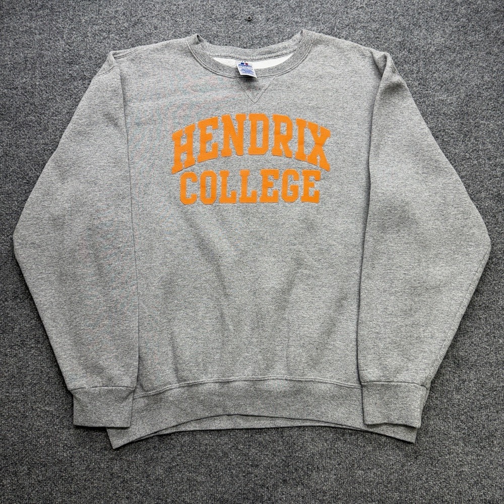 Russell Athletic Hendrix College Men's Crewneck Size XXL Gray/Orange Sports